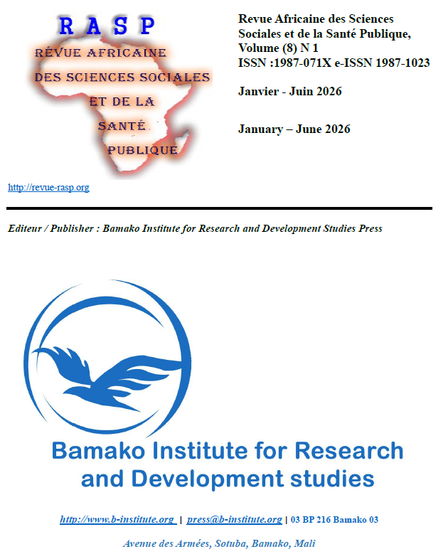 					View Vol. 8 No 1 (2026): Janvier - Juin 2026 - En cours
				